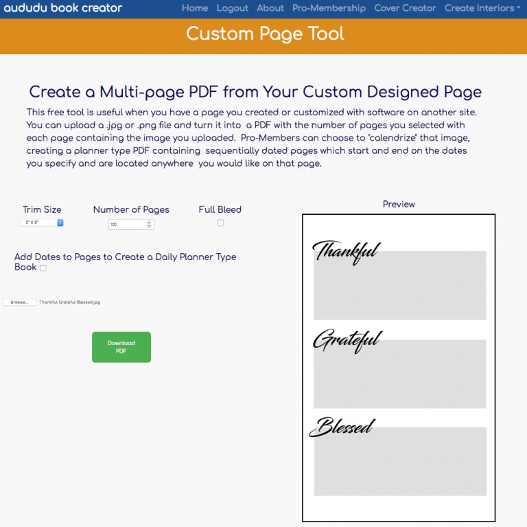 Create a Multi-page PDF from your Custom Design - Free Tool! - A Book ...